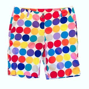 Loudmouth Disco Ball Multicolor Golf Shorts Bermuda Cotton 8 Pink White Red